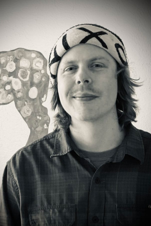 Joey wearing a beanie hat